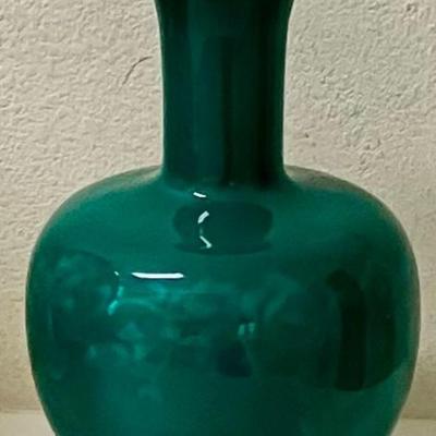 Green Enamel Vase