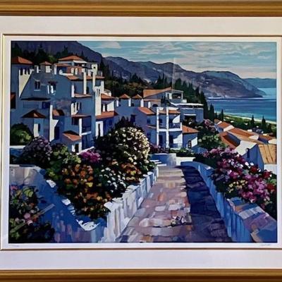 Howard Behrens Signed Lithograph "Mijas"