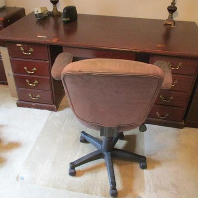 Wood Office Desk Includes Chair