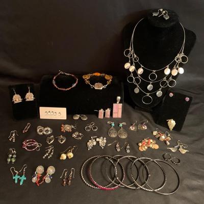 25+ Pairs of Earrings Plus Bracelets & More, incl. Sterling (K-HS)