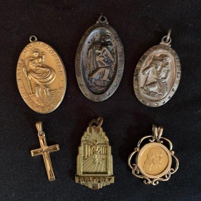 Sterling Silver & Gold Religious Pendants (K-HS)