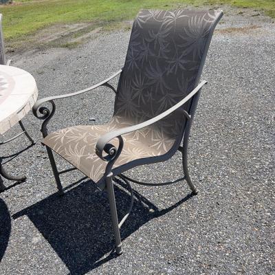 785 Stone Top 48" Patio Table with 4 Chairs