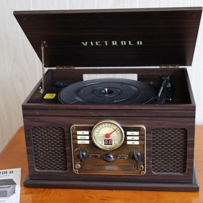 Victrola 6-in-1 Record Player with Bluetooth, CD Player, Cassette, FM radio, etc.