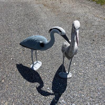 786 Plastic Mold Blue Heron and White Egret
