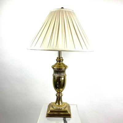 798 Large Stiffel Heavy Brass Lamp with Shade