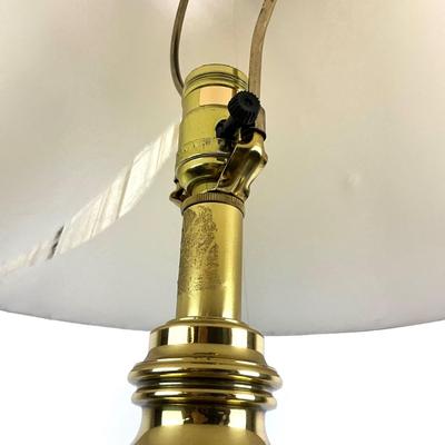 798 Large Stiffel Heavy Brass Lamp with Shade