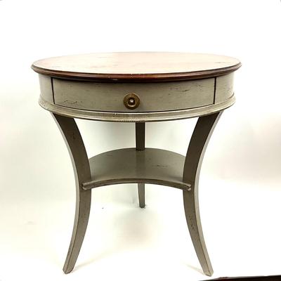 804 Sherrill Round Brown & Gray Occasional Table