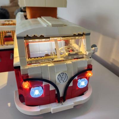 Lego Creator VW Bus  10220 with Groovy USB lighting system