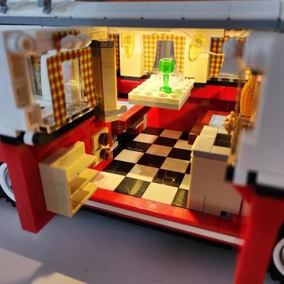 Lego Creator VW Bus  10220 with Groovy USB lighting system