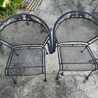 Pair of Wrought Iron Chairs (2)