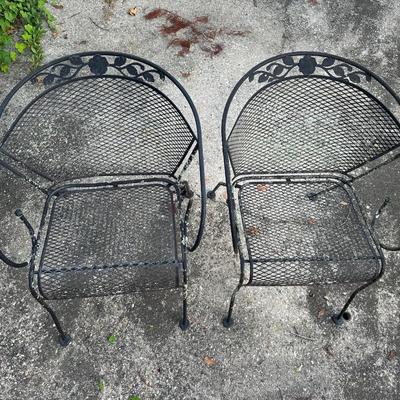 Pair of Wrought Iron Chairs (2)