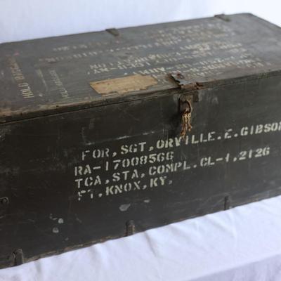 US Army WWII Footlocker Trunk