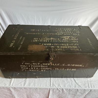 US Army WWII Footlocker Trunk