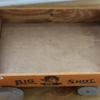 Vintage Big Shot Wood Wagon Soda Crate