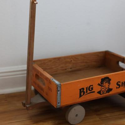 Vintage Big Shot Wood Wagon Soda Crate