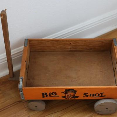 Vintage Big Shot Wood Wagon Soda Crate