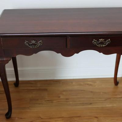 Queen Anne Style Two Drawer Table