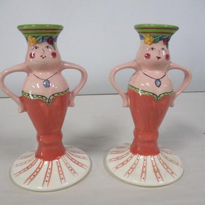 Pfaltzgraff Pistoulet Madame Claude Candle Holders
