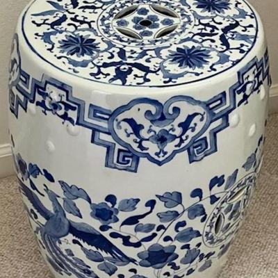 Blue And White Ceramic Garden Seat