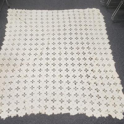 Vintage Crocheted Bedspread