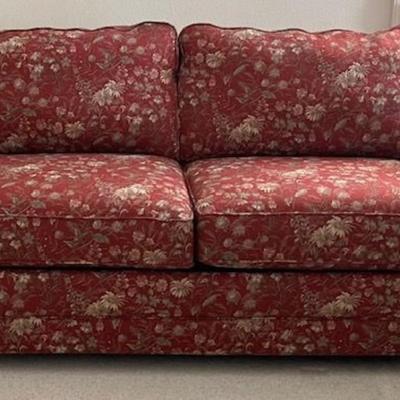 La-Z-Boy Red Floral Sofa Sleeper