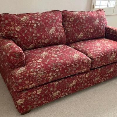 La-Z-Boy Red Floral Sofa Sleeper