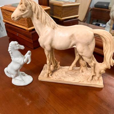 Large Vintage Horse Figurine Lot - Various Mediums