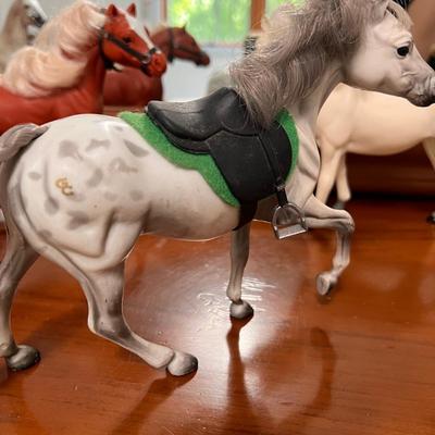 Large Vintage Horse Figurine Lot - Various Mediums