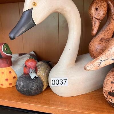 Large Lot Vintage Decoy Ducks - Enesco, Royal Crown, Wood Carvings