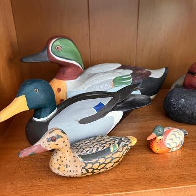 Large Lot Vintage Decoy Ducks - Enesco, Royal Crown, Wood Carvings