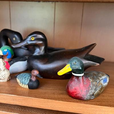 Large Lot Vintage Decoy Ducks - Enesco, Royal Crown, Wood Carvings