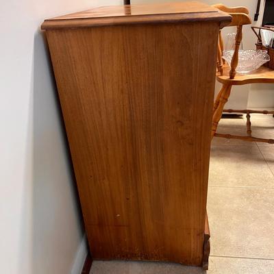 Solid Wood Small Side Table Book Shelf