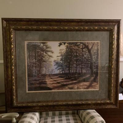 R.C. Davis Signed and Numbered Louisiana Landscape Print GR-KW)