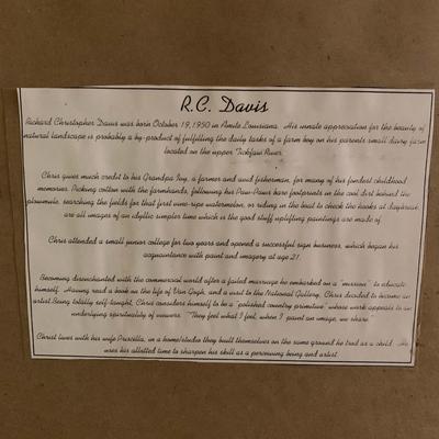 R.C. Davis Signed and Numbered Louisiana Landscape Print GR-KW)