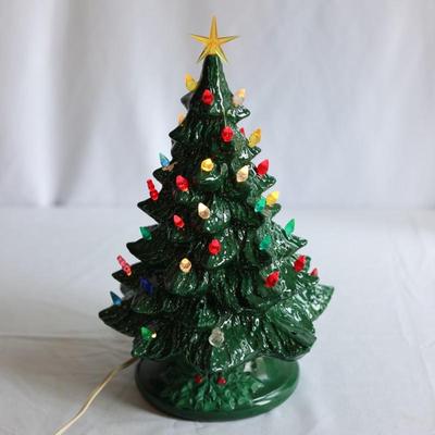 Vintage Ceramic Light up Christmas Tree