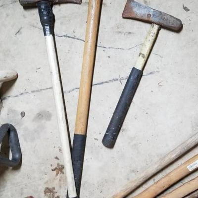 2 Wood Spliiting Mauls and 1 Sledge Hammer