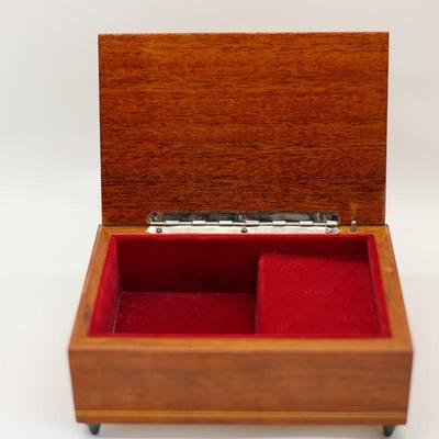 Italian Wind-Up Wood Musicial Jewelry Box
