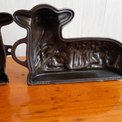 GRISWOLD 866 Vintage Cast Iron Lamb Cake Mold