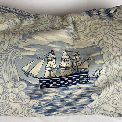 806 Brunschwig and Fils 1992 "Sailing Yarns" Twin Comforter and Coordinating Bed Skirt