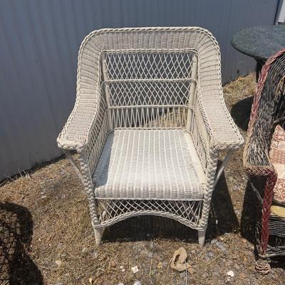 807 Two Vintage Wicker Chairs