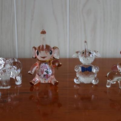 Four Glass Elephants Decor (4)