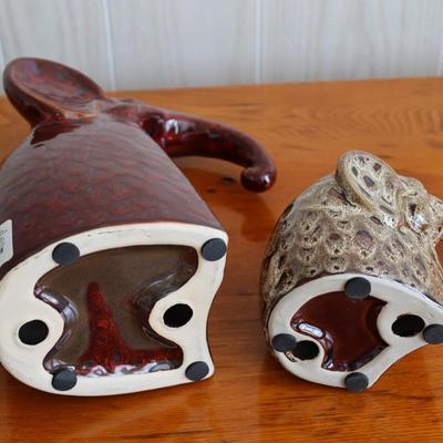 Pair of Ceramic Pier1 Elephant Bookends