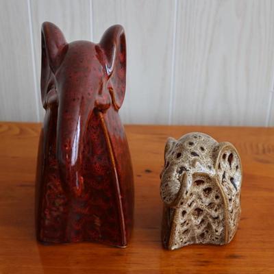 Pair of Ceramic Pier1 Elephant Bookends