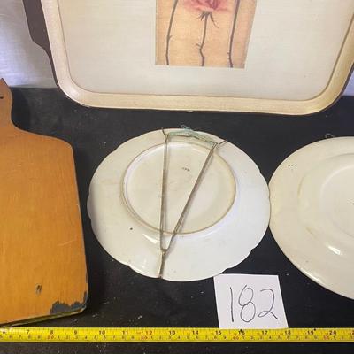 Vintage Italian Tray, Key Holder and Plates