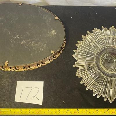 Vintage Vanity Tray and Light Shade