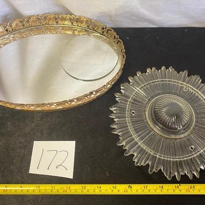 Vintage Vanity Tray and Light Shade