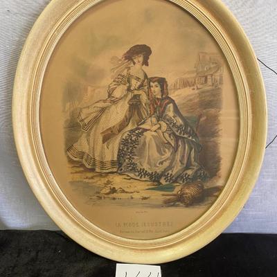 Vintage Oval Reproduction Print