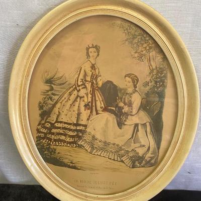 Vintage Oval Reproduction Potrait