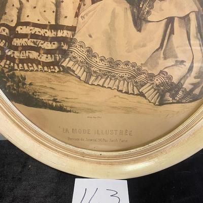 Vintage Oval Reproduction Potrait
