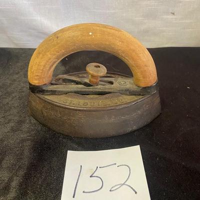 Vintage Sad Iron w/wooden Handle